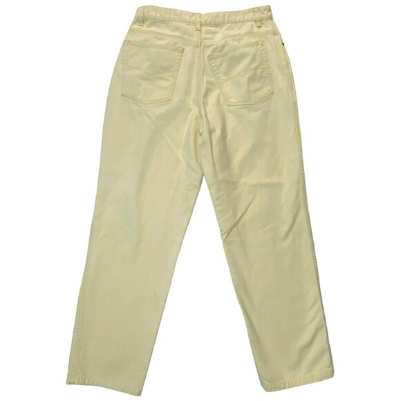 Vintage Bugle Boy for Her Super High Rise Mom Jeans 28 x 27 Yellow 90s Y2K - Picture 8 of 8